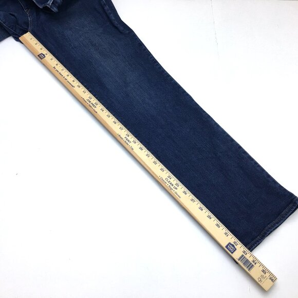 Levi's 505 Women's Straight Leg Jeans Stretch Dark Wash size 14 length 33" - Picture 7 of 9